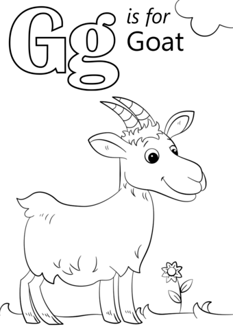 Letter G Is For Goat Coloring Page